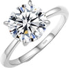 Aurora & Fiori 1/2/3/4 CT Round Moissanite Engagement Ring for Women, D Color VVS1 Solitaire Moissanite Ring S925 Sterling Silver with 18K Yellow/White Gold Plated